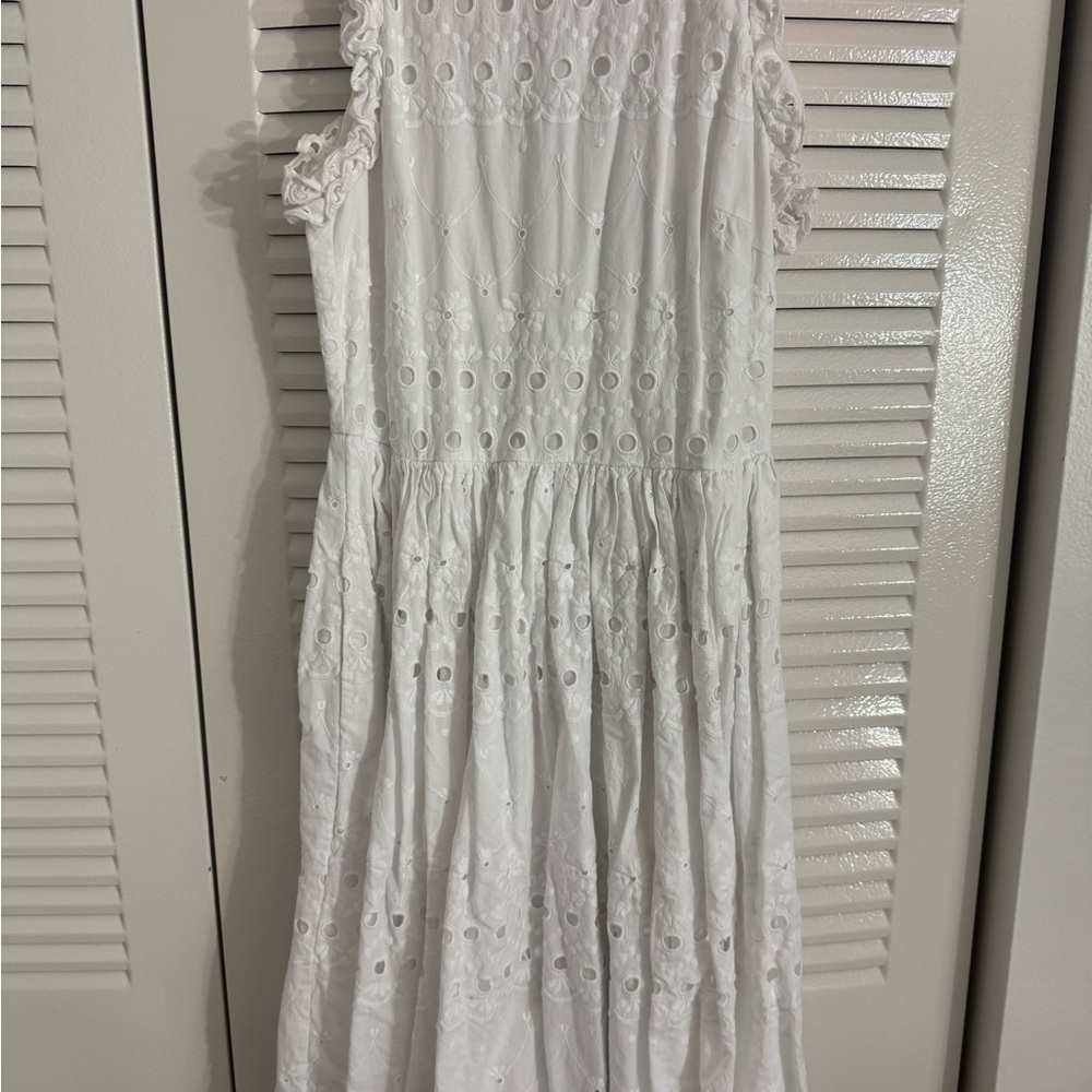 Kate Spade White Eyelet Midi Dress